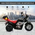 thumbnail image 4 of Aosom 6V Kids Electric Motorcycle Ride On Toy Battery Powered with Light Music MP3 3-Wheel Storage Box Black, 4 of 9