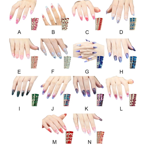 Seitruly Pegatina para uñas Estilo autoadhesivo Combinación perfecta Paster atractivo Viscosidad fuerte Encanto Fácil de arrancar Puntas de manicura Juegos de manicura YMC1018 Seitruly CE011888-18B