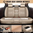 thumbnail image 6 of DIKSOAKR Car Seat Cover Fit for Ford Fiesta 2011-2019: Full Set Seat Covers Faux Leather Seat Cushion Waterproof Seat Protector Airbag Compatible(5 Seats,Beige), 6 of 7
