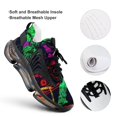 thumbnail image 4 of Neo Pop Art Blacklight Glow in The Dark Walking Shoes for Men Woman Lightweight Tennis Fashion Elastic Sports Shoes Cushion Basketball Shoes, 4 of 7