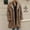 17 Coffee, variant on Faux Fur Coats for Men Open Front Thicken Warm Winter Overcoat Luxury Fluffy Soft Lapel Long Jackets Parka Outwear
