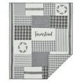 thumbnail image 3 of VHC Brands, Sawyer Mill Stenciled Patchwork Throw, Black, 60x50, 3 of 5