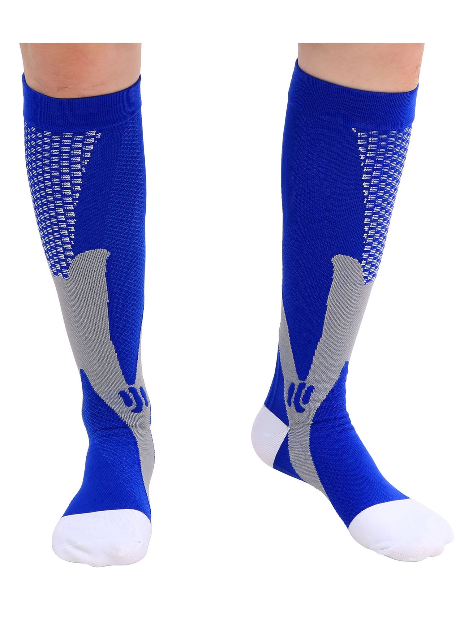 Mens Compression Socks Stockings for Running, Medical, Athletic, Blue