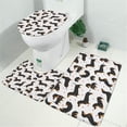 thumbnail image 2 of Dachshund and Heart Bathroom Rugs Sets 3 Piece,Toilet Cover Set,Absorbent Non Slip Bathroom Mats Sets with U-Shaped Contour Rug Toilet Rug Set, 2 of 5