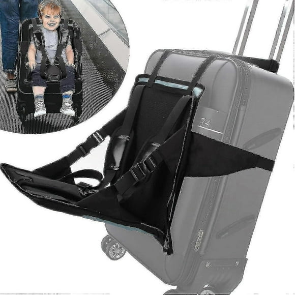 Baby Travel Seat For Luggage, Kids Ride-on Suitcase Seat, Protable Folding Suitcase Seat With Safety Belt For Baby Comforts Travel Xi