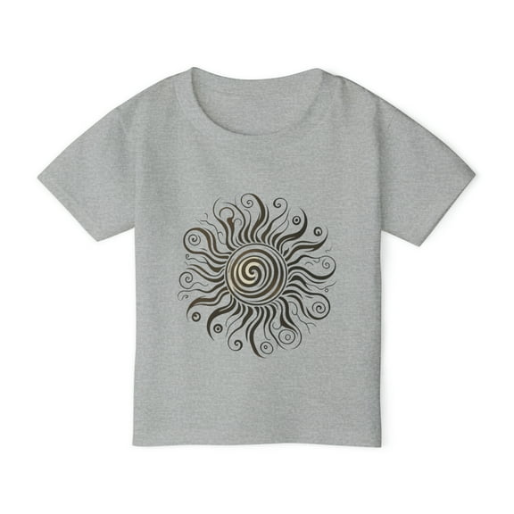 Toddler T-Shirt with Sun Spiral Design - Choose from Four Vibrant Colors
