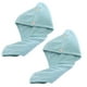 thumbnail image 1 of Paquete de 2 toallas de microfibra para secar el cabello para mujeres, turbante para el cabello antiencrespamiento súper absorbente, 1 of 5