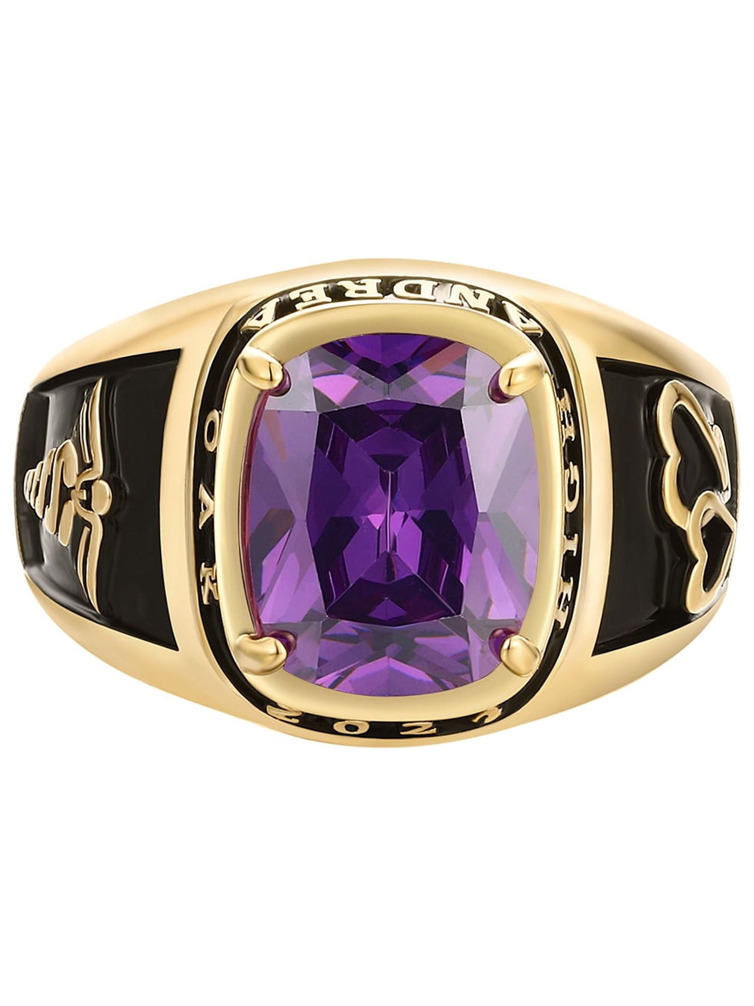 Order Now for 2025 Graduation, Freestyle Women's Prong station Birthstone Class Ring, Personalized, High School or College