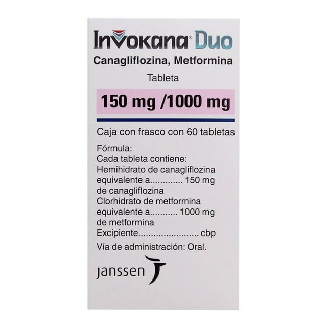Invokana Duo Duo 60 Tabletas con 150/1000 Mg