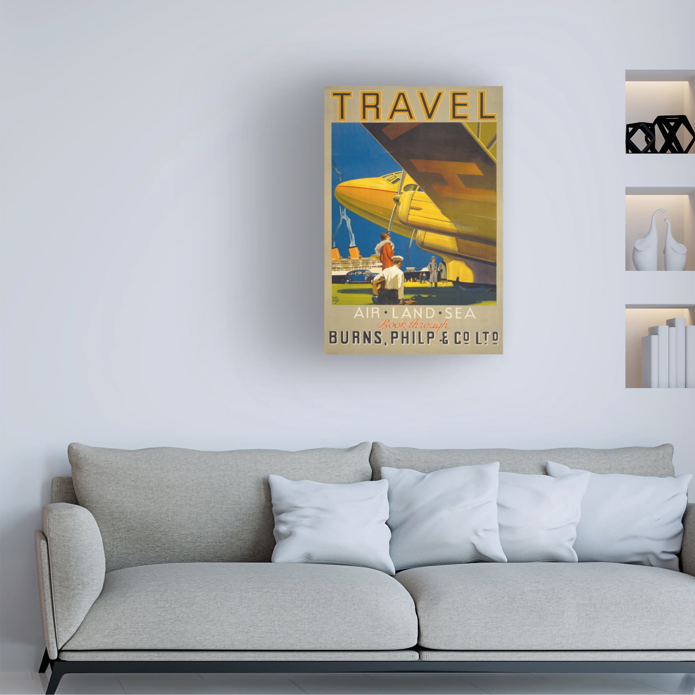 Vintage Apple Collection 'Art Deco Airplane Travel' Canvas Art