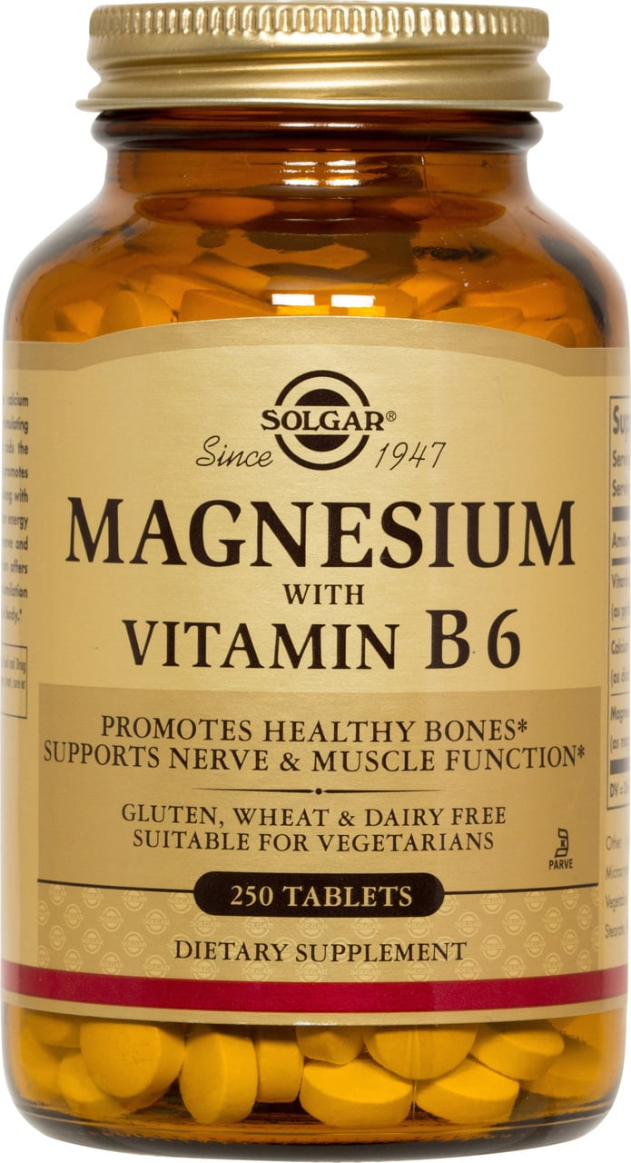Solgar Magnesium with Vitamin B6 Tablets 250 ct Walmart Canada