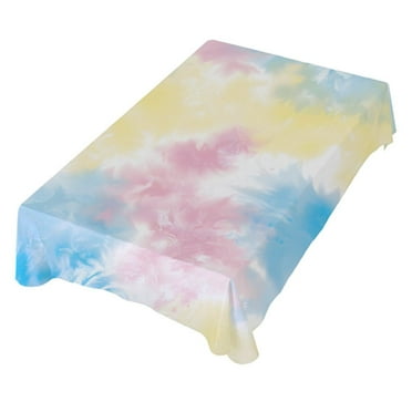 JSTEL Gradient Tie Dye Table Cloth Square 60 x 60 Inch Tablecloth Anti Wrinkle Table Cover for Dining Kitchen Parties