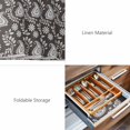 thumbnail image 6 of Placemats 1 Pack, Grey Paisley Woven Placemat, Linen Place Mats for Kitchen/Dining Tables, Ethnic Vintage Floral Botanical Abstract Washable Table Mats for Party, 6 of 8