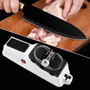 Uxgjfwu Electric Knife Sharpener with USB Charging, Professional Tool with Replaceable Grinding Wheels, Double Sided Automatic Sharpening System for Home