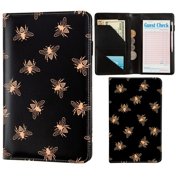 Server Book ANNAMISSI, piel de microfibra negra, impermeable