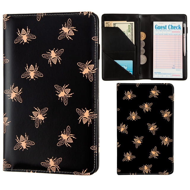 Server Book ANNAMISSI, piel de microfibra negra, impermeable