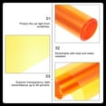 thumbnail image 3 of WORGEOUS 30×120CM Car Light Film Tint Film Sheet Decoration Decals for Headlight Rear Light Taillight Fog Lamp ( Orange ), 3 of 9