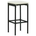 thumbnail image 5 of vidaXL 7 Piece Garden Bar Set with Cushions Poly Rattan Black, 5 of 5