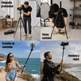 thumbnail image 4 of Trípode Cámara Profesional Livlux TP-120 + Monopie Profesional  + Soporte para Telefono + Selfie Stick + Aluminio  Carga 10 kg + Cabeza Bola + Rosca 3/8 + Bolso de Transporte, 4 of 9