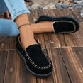 thumbnail image 5 of Furry Lined Suede Slip On Loafers for Women Winter Warm Memory Foam Plush Non Slip Casual Shoes, 5 of 8