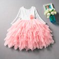 thumbnail image 5 of Toddler Baby Flower Girls Beaded Lace Backless A-Line Princess Tutu Tulle Party Dress, 5 of 5