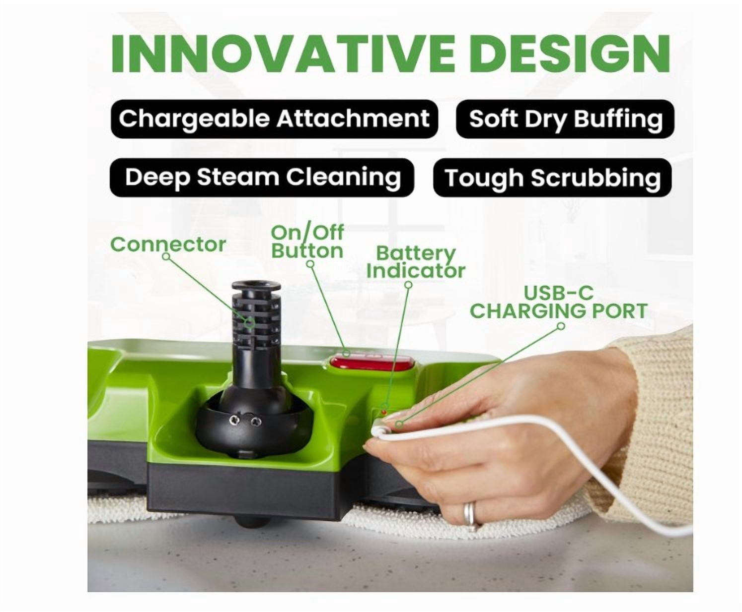 Balai Vapeur 19-en-1 Schenley Avec Nettoyeur Main Détachable - 3 Modes Vapeur, Chauffe Rapide 120°C - Pour Sols, Murs, Joints - 6