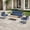 4PCS-Sofa & Swivel Rocking Chairs & Coffee Table, variant on Opohoro 79.1" Wide Outdoor Powder Coated Steel Patio Sofa, Deep Seating Outdoor Couch with 10" Thick Cushions, Blue