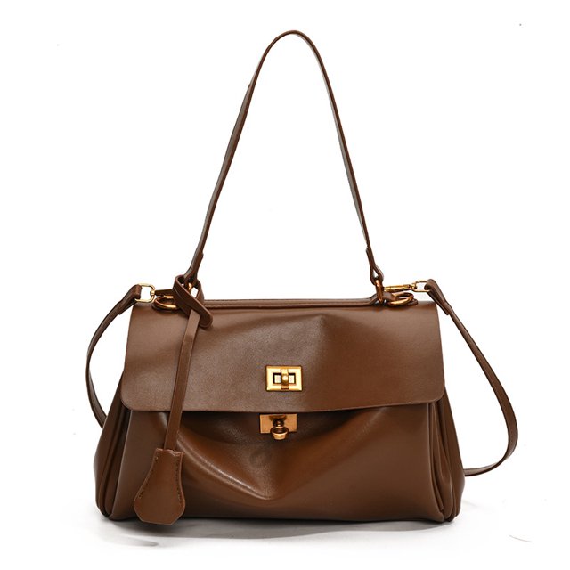 Bolso de gran capacidad para mujer, versátil, nuevo bolso bandolera informal de hombro bajo el brazo 2025, platino popular este año.