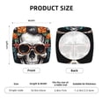 thumbnail image 6 of Lsque Flower Horn Skull A Printed Square Couch Cushion Covers, Floral Sofa Cushion Covers Replacement, Stretch Couch Covers for Couch-16.9in, 6 of 9