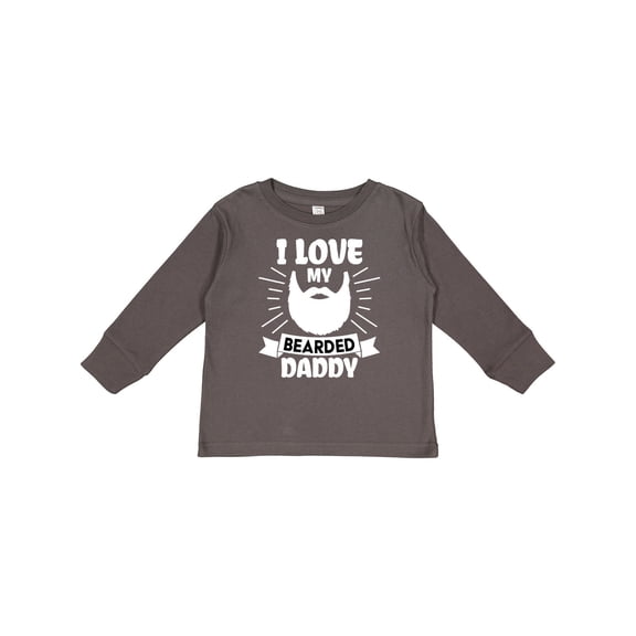 Inktastic I Love My Bearded Daddy for Fathers Day Boys or Girls Long Sleeve Toddler T-Shirt