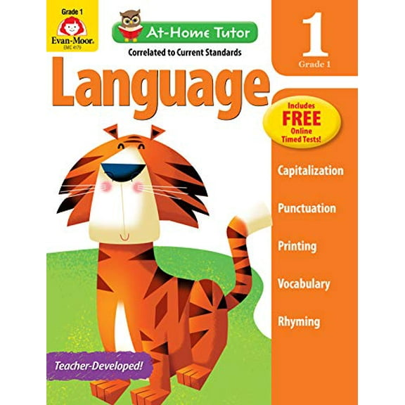 Pre-Owned At-Home Tutor: Language, Grade 1, 9781629380025, 1629380024, Paperback, Teacher ed. edition