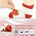 thumbnail image 2 of Toddler Girls Socks with Grips Baby Anti Slip Ankle Socks 12 Pairs Kids Cute Cartoon Patterns Sock for 6M-7 Years, 2 of 7