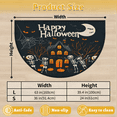 thumbnail image 3 of CURLYOOT Skeleton Pumpkin Half Round Door Mat, Indoor Outdoor Entrance Rug, Happy Halloween Semi Circular Area Rug, Non Slip Washable Absorbent Doormat, Laundry Room Rug 24'' x 36'', 3 of 7