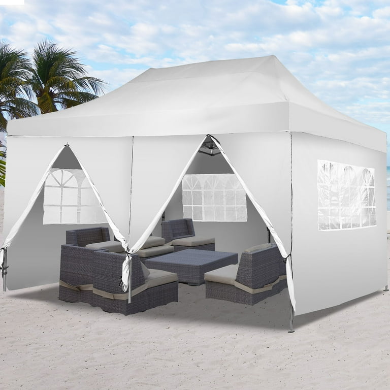 tenta_0413 Ainfox 10x20ft Heavy Duty Pop up Canopy Tent with Waterproof