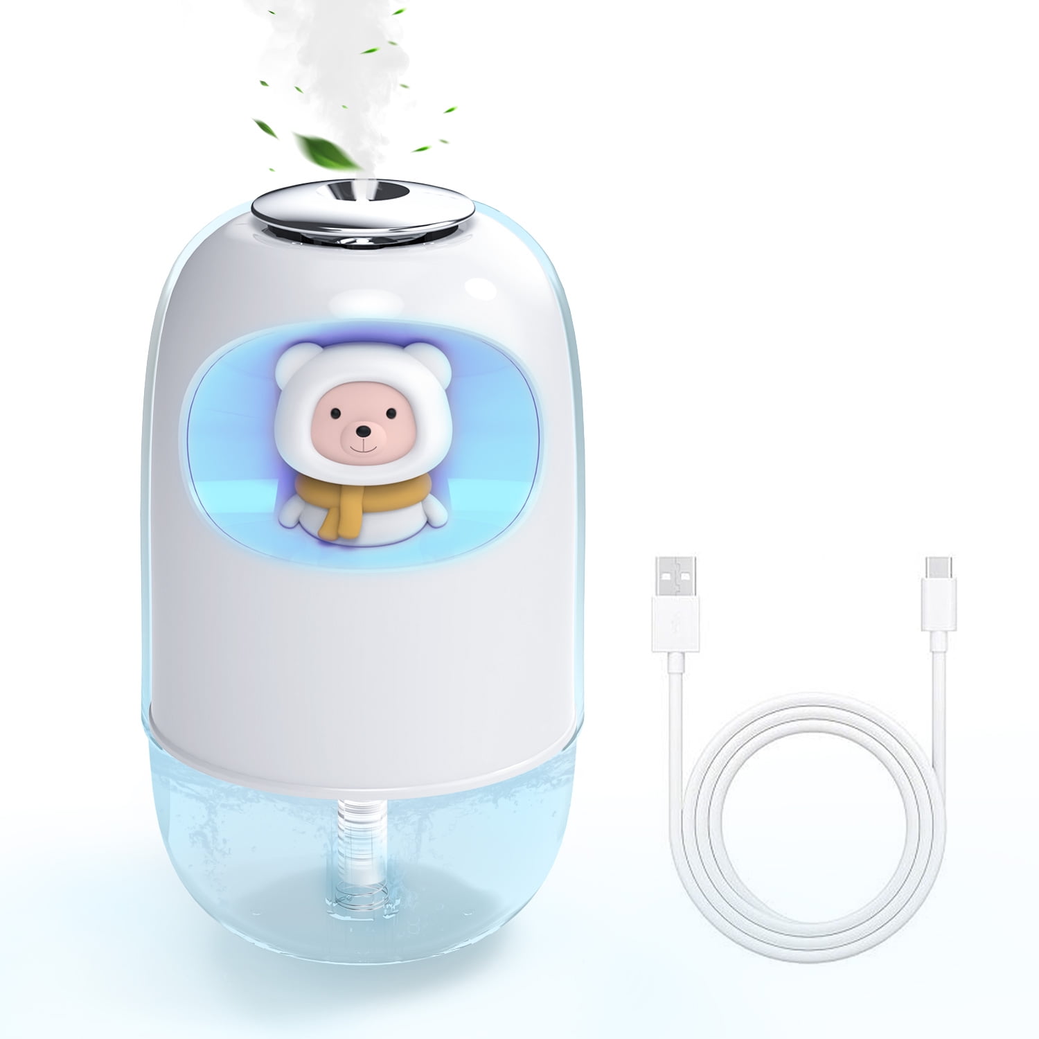 TopVision Portable Mini Humidifier, Small Cool Mist Humidifier, USB Personal Humidifier with Auto Shut-off, 2 Mist Modes, Super Quiet