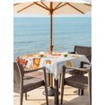 thumbnail image 2 of Outdoor Tablecloth with Umbrella Hole and Zipper, Thanksgiving Pumpkins Fall Square Table Cloth 54x54 Inch Waterproof Tablecloth, Orange Maple Leaf Vintage Picnic Table Cover for Patio Camping, 2 of 7