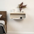 thumbnail image 4 of Ultimate Premium Products Small Floating Metal Nightstand with Spruce Top, 4 of 5