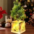 thumbnail image 5 of Pre-lit 14.2" Small Christmas Tree, Artificial Mini Christmas Tree with Light-Up Pot, Battery Powered Tabletop Xmas Tree Night Light for Table Desk Home Christmas Decor, 5 of 6