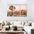 thumbnail image 3 of Elephant Stock Joshua Tree Patch Wall Art - Horizontal Multi Panel Canvas - Living Room Wall Decor - Floral And Botanical Multi Panel - Orange And Beige Decor - 74" x 48", 3 of 8