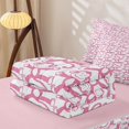 thumbnail image 5 of Erosebridal Line Art Pink Monkey Zipper Queen Comforter Set with Fitted Sheet and 2 Pillowcases,Cartoon Pattern Zipper Bedding Set For Girls,Pink Reversible,4pcs, 5 of 7