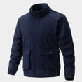 thumbnail image 2 of CHEEREAM Men's Corduroy Trucker Jacket Full Zip Up Lapel Fleece Sherpa Lined Oversized Coats Warm Winter Outdoor Thicken Outwear Dark Blue XXL, 2 of 4