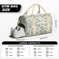 thumbnail image 5 of Floral Womens Gym Tote Duffle Bag with Wet Pocket & Shoe Compartment, Forest Travel Duffel Bag Overnight Weekender Hospital Tote Girls Workout Carry on Bag with Luggage Sleeve, 5 of 6