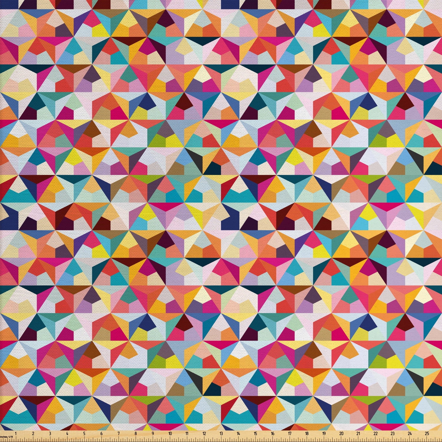 Geometric Fabric by The Yard, Agular Triangle Pattern Polygons in