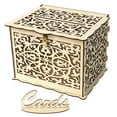 thumbnail image 2 of Myvepuop Home Textile Storage Wedding Card Box with Lock Diy Money Wooden Gift Boxes for Birthday Party,1 Wooden Card Case, 2 of 2