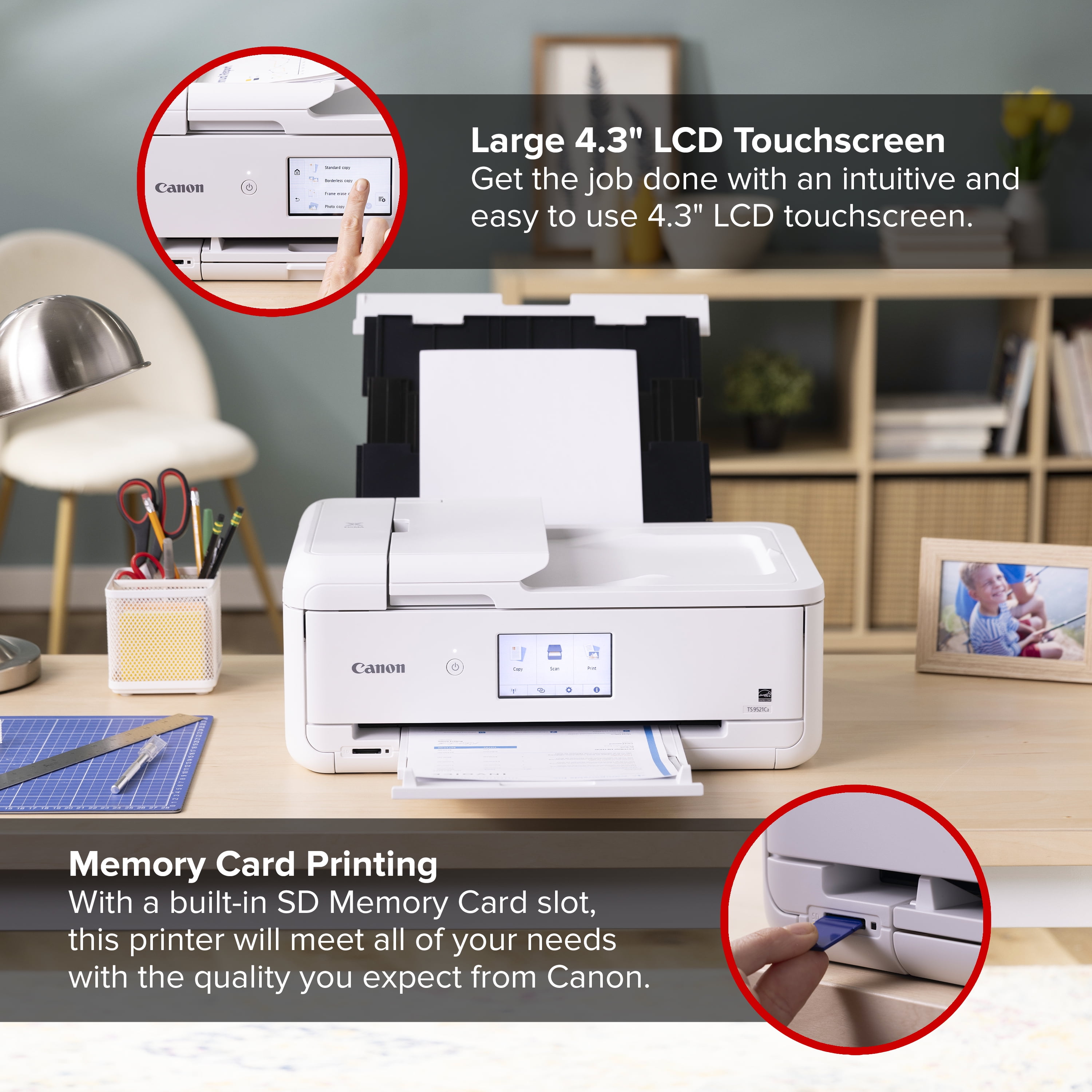Canon PIXMA TS9521Ca White Wireless Inkjet All-In-One Printer