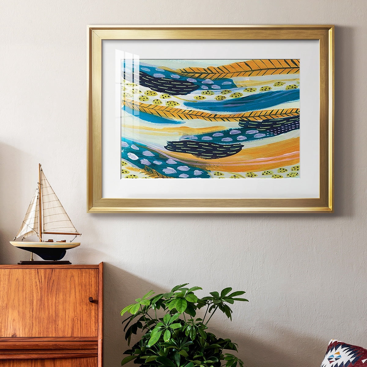 Feathery III Premium Framed Print - Ready to Hang