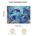 thumbnail image 3 of Orinice Dolphins Coral Reef Fish Fine Art Aesthetic Poster & Print Wall Painting for Classroom Kitchen Office - Farmhouse Bathroom Room Decor Pictures Wall Art Canvas Living Room Bedroom, 3 of 6