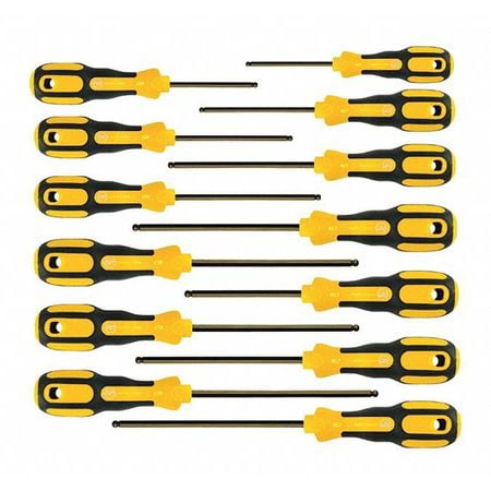 Ergo Screwdriver - 3K Ergo Ball End Hex Driver 13 Pc. Set WIHA TOOLS 46797