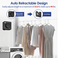 thumbnail image 2 of Retractable Clothesline Indoor, Wall Mounted Clothesline Black, 2 of 6