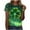 Multicolor, variant on Lovzfmll Women's St. Patrick's Day Shamrock Print Tee, Short Sleeve Pullover Casual Top, Comfortable Festive Shirt